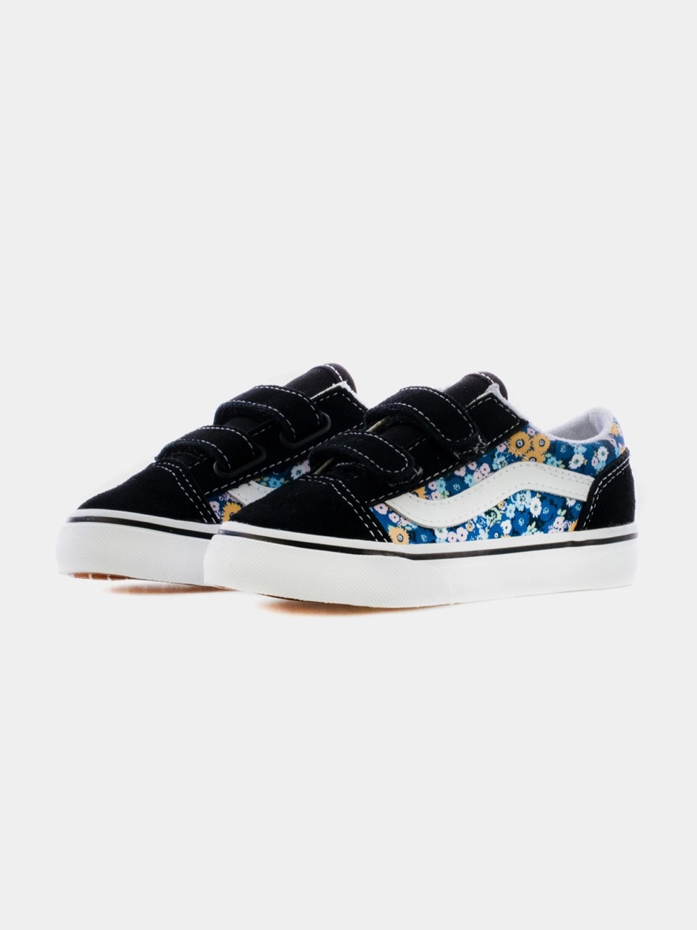 Vans  Toddler Old Skool V Skate Floral Velcro  Shoes, Size 6c.